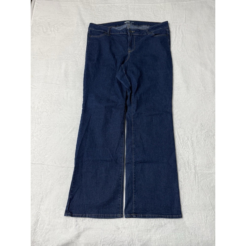 Old Navy Jeans Womens 16 Plus Blue‎ Dark Wash Bootcut Mid Rise 36x29.5